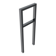 Schake Anlehnbügel aus Vierkantrohr 60x40mm, Breite: 450mm Gesamthöhe: 1200 mm + Querholm, beschichtet-2