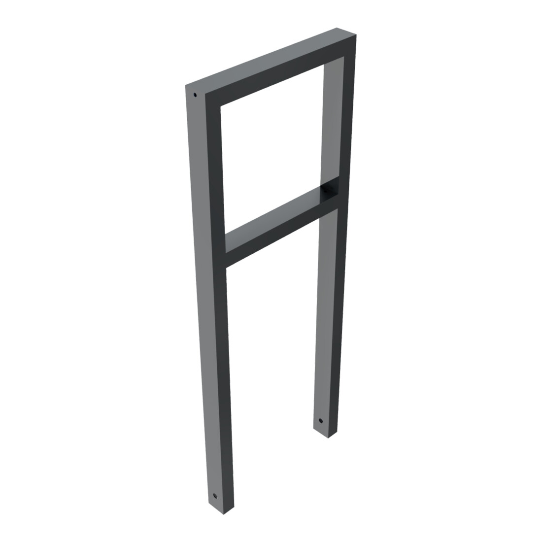 Schake Anlehnbügel aus Vierkantrohr 60x40mm, Breite: 450mm Gesamthöhe: 1200 mm + Querholm, beschichtet
