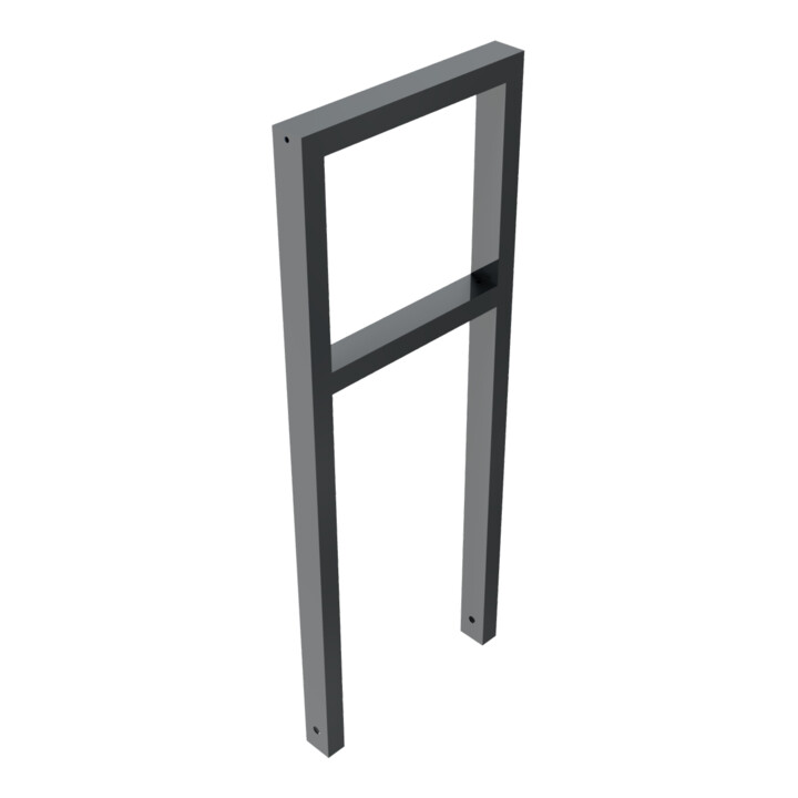 Schake Anlehnbügel aus Vierkantrohr 60x40mm, Breite: 450mm Gesamthöhe: 1200 mm + Querholm, beschichtet