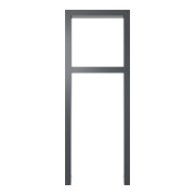 Schake Anlehnbügel aus Vierkantrohr 60x40mm, Breite: 450mm Gesamthöhe: 1200 mm + Querholm, beschichtet-5
