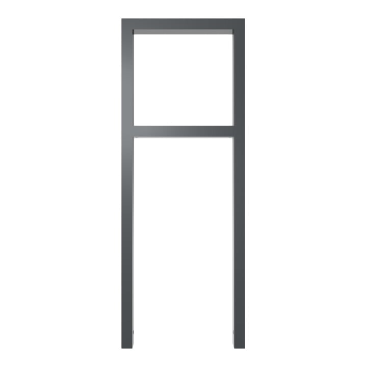 Schake Anlehnbügel aus Vierkantrohr 60x40mm, Breite: 450mm Gesamthöhe: 1200 mm + Querholm, beschichtet