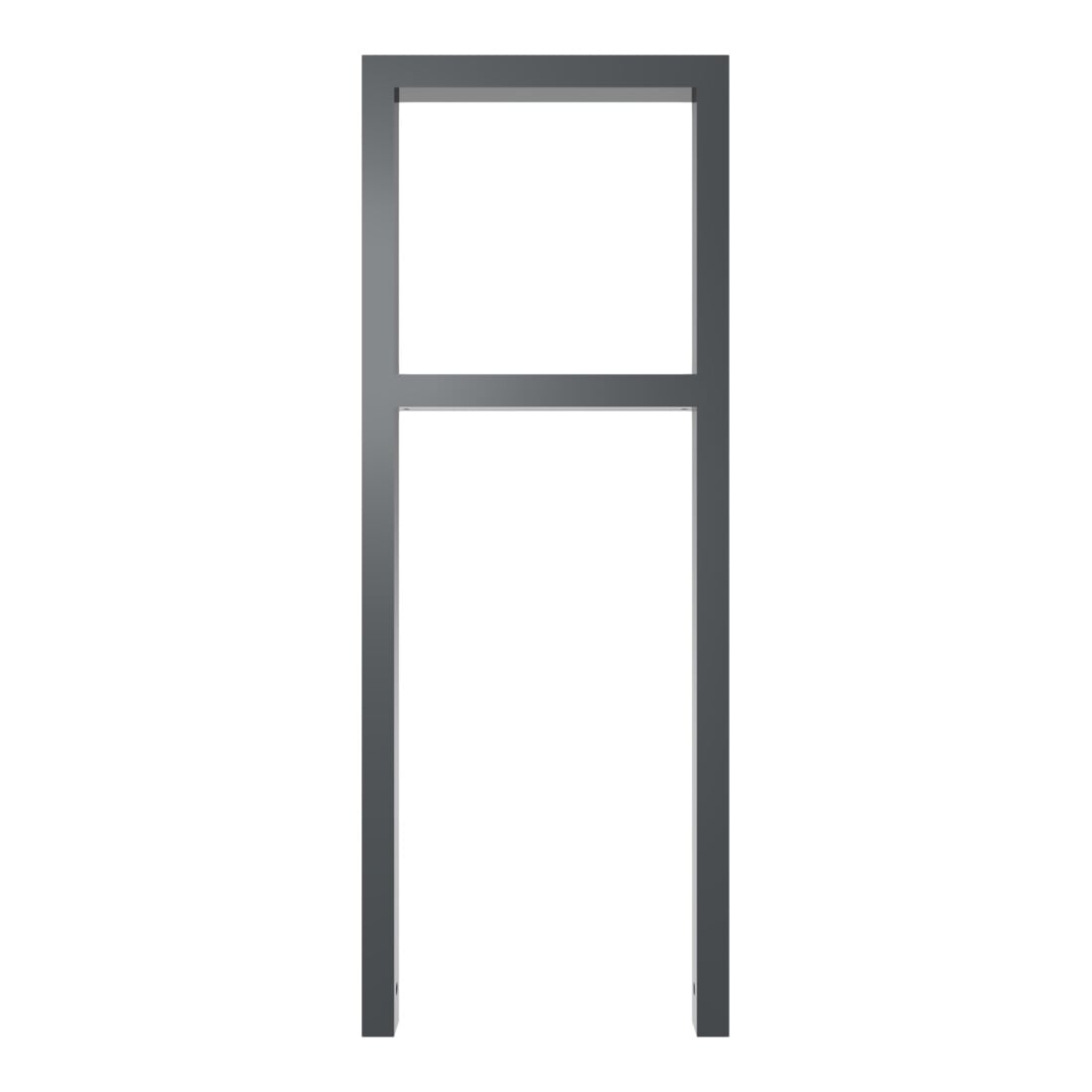 Schake Anlehnbügel aus Vierkantrohr 60x40mm, Breite: 450mm Gesamthöhe: 1200 mm + Querholm, beschichtet