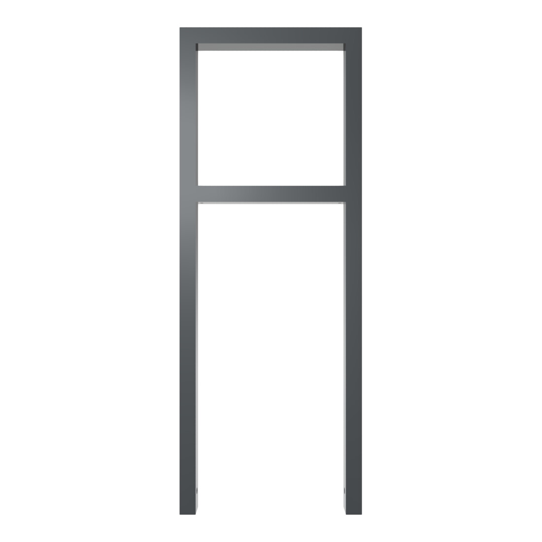 Schake Anlehnbügel aus Vierkantrohr 60x40mm, Breite: 450mm Gesamthöhe: 1200 mm + Querholm, beschichtet