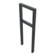 Schake Anlehnbügel aus Vierkantrohr 60x40mm, Breite: 450mm Gesamthöhe: 1200 mm + Querholm, beschichtet