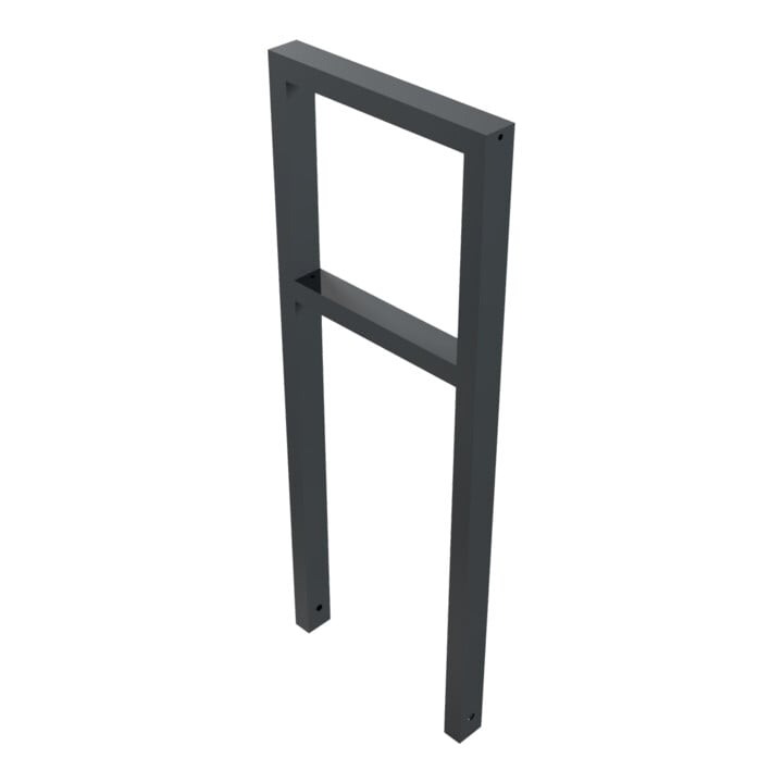 Schake Anlehnbügel aus Vierkantrohr 60x40mm, Breite: 450mm Gesamthöhe: 1200 mm + Querholm, beschichtet
