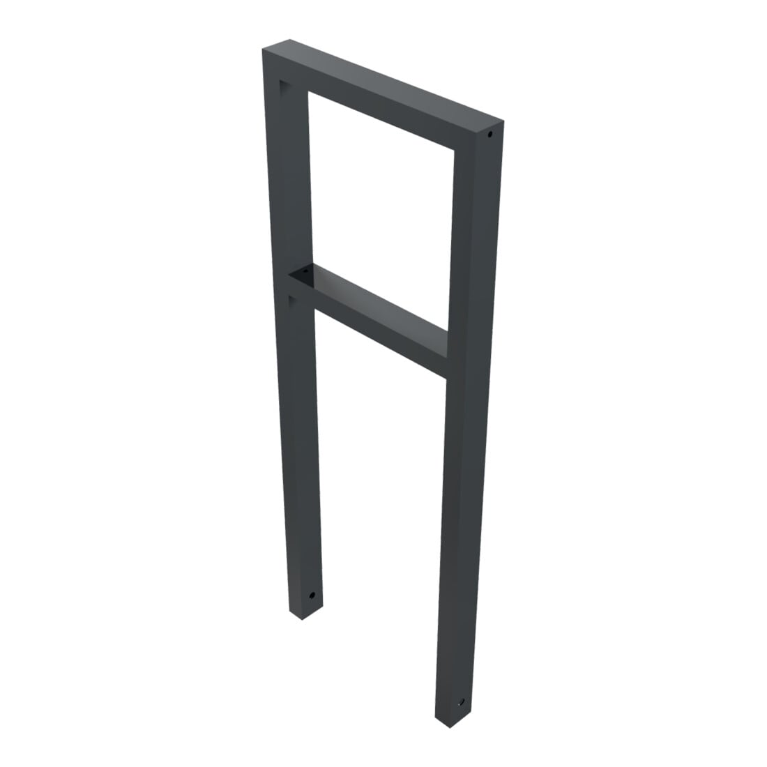 Schake Anlehnbügel aus Vierkantrohr 60x40mm, Breite: 450mm Gesamthöhe: 1200 mm + Querholm, beschichtet