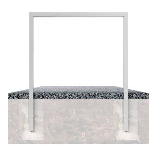 Schake Anlehnbügel aus Vierkantrohr 60x40mm, Breite: 450mm, Höhe:1200 mm, ohne Querholm, beschichtet