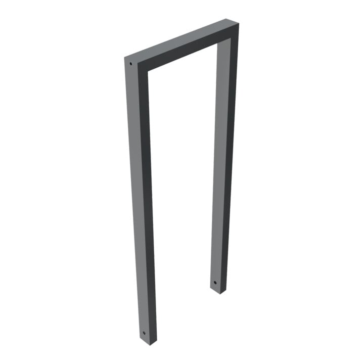 Schake Anlehnbügel aus Vierkantrohr 60x40mm, Breite: 450mm, Höhe:1200 mm, ohne Querholm, beschichtet