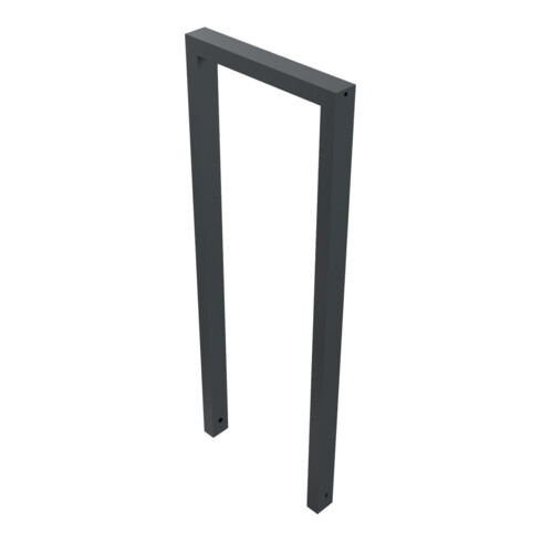 Schake Anlehnbügel aus Vierkantrohr 60x40mm, Breite: 450mm, Höhe:1200 mm, ohne Querholm, beschichtet