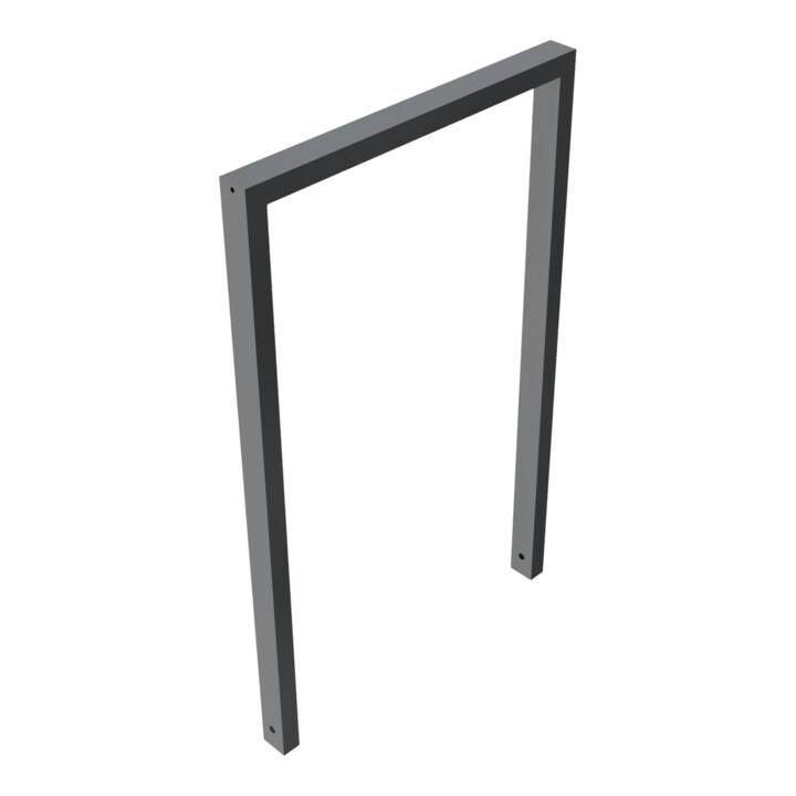 Schake Anlehnbügel aus Vierkantrohr 60x40mm, Breite: 750mm Gesamthöhe:1200 mm, ohne Querholm, beschichtet