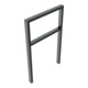 Schake Anlehnbügel aus Vierkantrohr 60x40mm, Breite: 750mm Gesamthöhe:1200 mm + Querholm, beschichtet-2