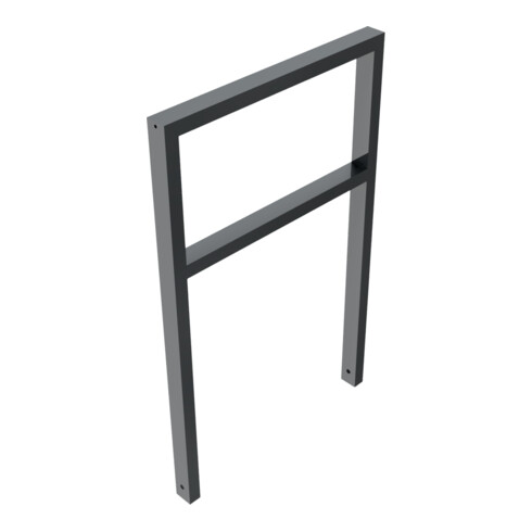 Schake Anlehnbügel aus Vierkantrohr 60x40mm, Breite: 750mm Gesamthöhe:1200 mm + Querholm, beschichtet