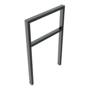 Schake Anlehnbügel aus Vierkantrohr 60x40mm, Breite: 750mm Gesamthöhe:1200 mm + Querholm, beschichtet-2