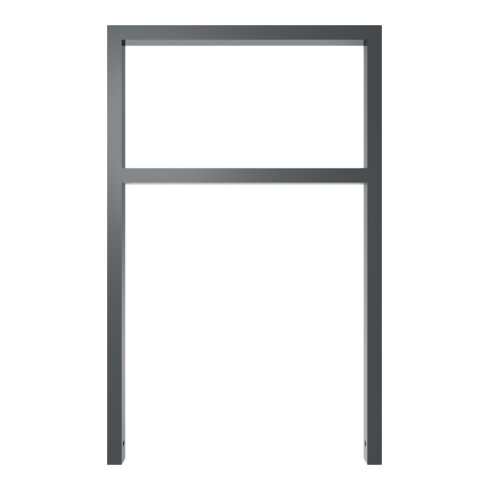Schake Anlehnbügel aus Vierkantrohr 60x40mm, Breite: 750mm Gesamthöhe:1200 mm + Querholm, beschichtet
