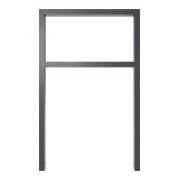 Schake Anlehnbügel aus Vierkantrohr 60x40mm, Breite: 750mm Gesamthöhe:1200 mm + Querholm, beschichtet-4