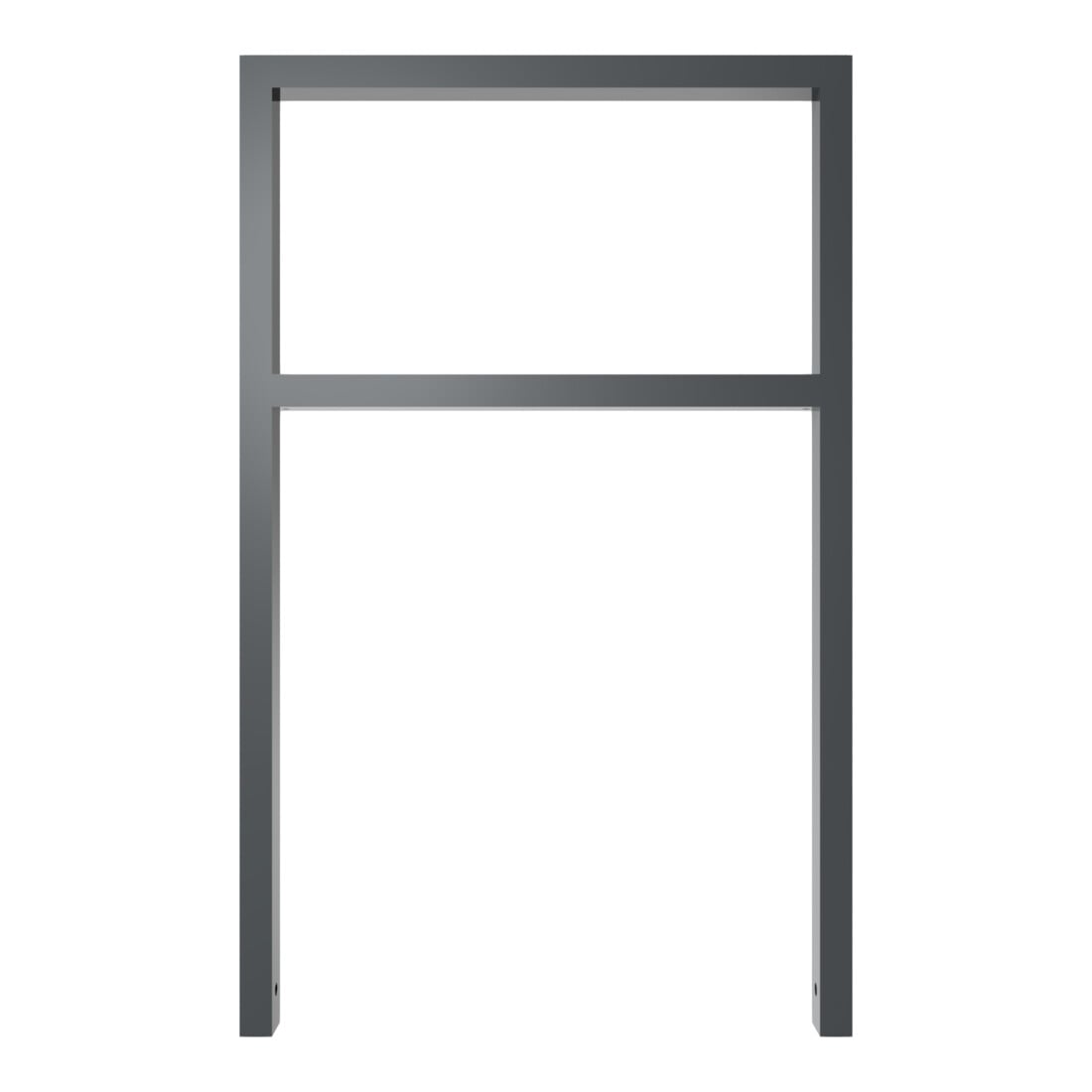 Schake Anlehnbügel aus Vierkantrohr 60x40mm, Breite: 750mm Gesamthöhe:1200 mm + Querholm, beschichtet