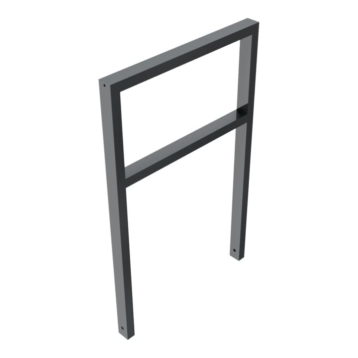 Schake Anlehnbügel aus Vierkantrohr 60x40mm, Breite: 750mm Gesamthöhe:1200 mm + Querholm, beschichtet