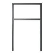 Schake Anlehnbügel aus Vierkantrohr 60x40mm, Breite: 750mm Gesamthöhe:1200 mm + Querholm, beschichtet-5