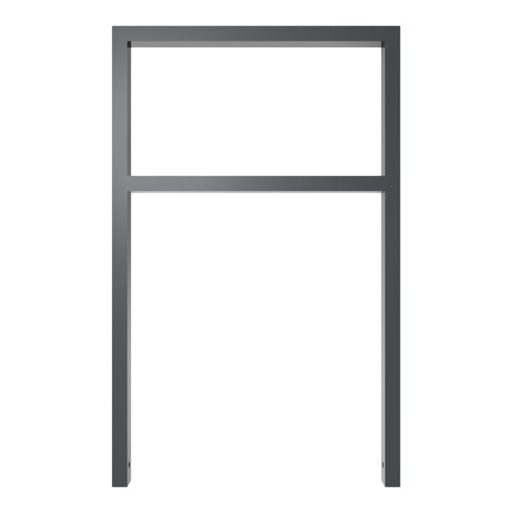 Schake Anlehnbügel aus Vierkantrohr 60x40mm, Breite: 750mm Gesamthöhe:1200 mm + Querholm, beschichtet