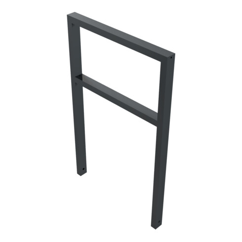 Schake Anlehnbügel aus Vierkantrohr 60x40mm, Breite: 750mm Gesamthöhe:1200 mm + Querholm, beschichtet