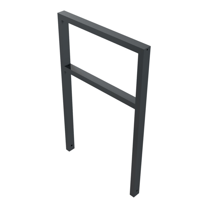 Schake Anlehnbügel aus Vierkantrohr 60x40mm, Breite: 750mm Gesamthöhe:1200 mm + Querholm, beschichtet