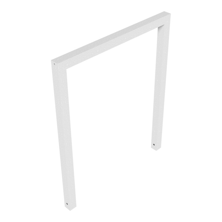 Schake Anlehnbügel aus Vierkantrohr 60x60mm, Breite: 1000mm Gesamthöhe:1200 mm, ohne Querholm feuerverzinkt