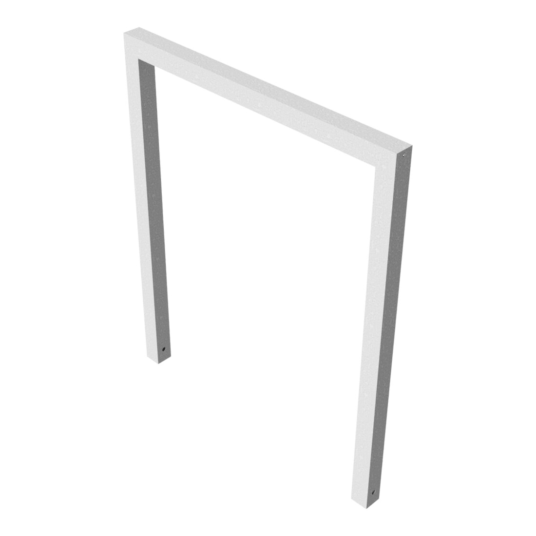 Schake Anlehnbügel aus Vierkantrohr 60x60mm, Breite: 1000mm Gesamthöhe:1200 mm, ohne Querholm feuerverzinkt