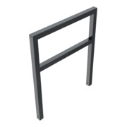 Schake Anlehnbügel aus Vierkantrohr 60x60mm, Breite: 1000mm Gesamthöhe: 1200 mm + Querholm, beschichtet-2