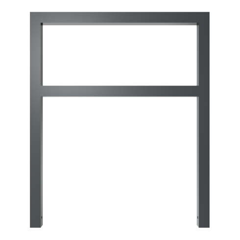 Schake Anlehnbügel aus Vierkantrohr 60x60mm, Breite: 1000mm Gesamthöhe: 1200 mm + Querholm, beschichtet