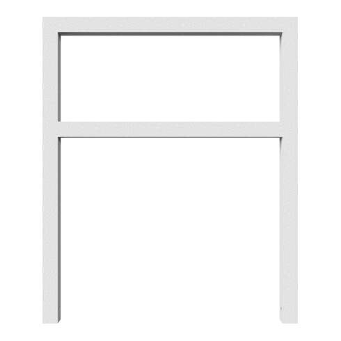 Schake Anlehnbügel aus Vierkantrohr 60x60mm, Breite: 1000mm Gesamthöhe: 1200 mm + Querholm feuerverzinkt