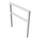 Schake Anlehnbügel aus Vierkantrohr 60x60mm, Breite: 1000mm Gesamthöhe: 1200 mm + Querholm feuerverzinkt