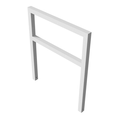 Schake Anlehnbügel aus Vierkantrohr 60x60mm, Breite: 1000mm Gesamthöhe: 1200 mm + Querholm feuerverzinkt