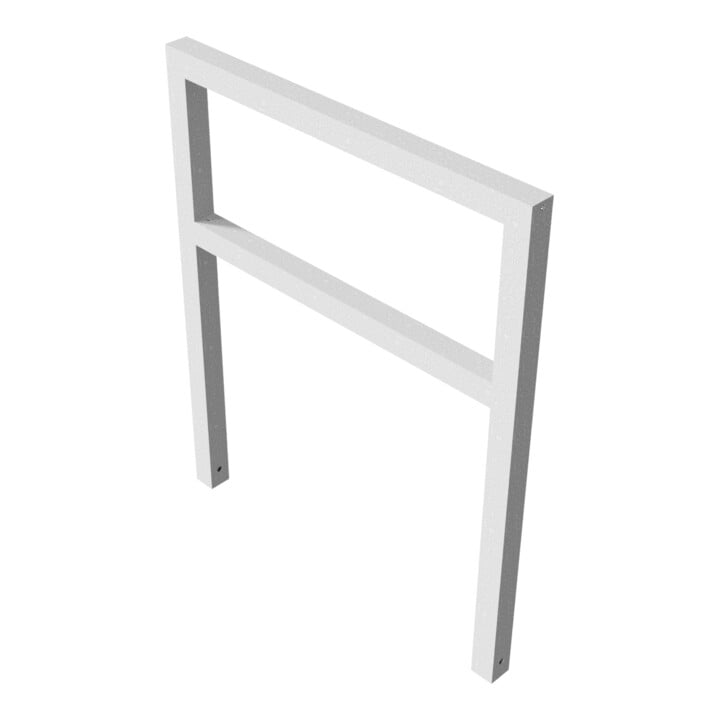 Schake Anlehnbügel aus Vierkantrohr 60x60mm, Breite: 1000mm Gesamthöhe: 1200 mm + Querholm feuerverzinkt