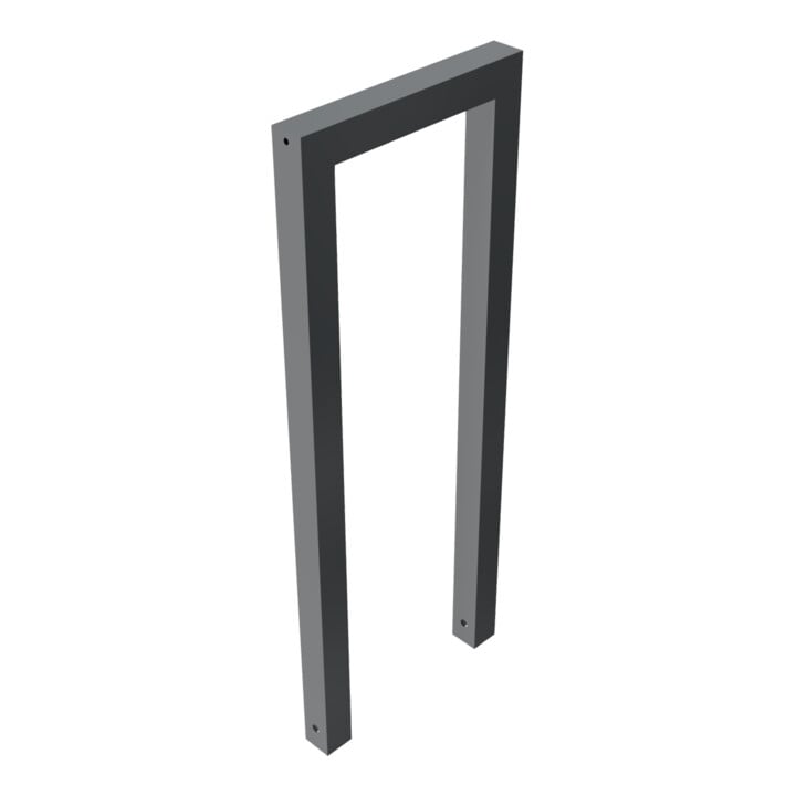 Schake Anlehnbügel aus Vierkantrohr 60x60mm, Breite: 450mm Gesamthöhe:1200 mm ohne Querholm, beschichtet