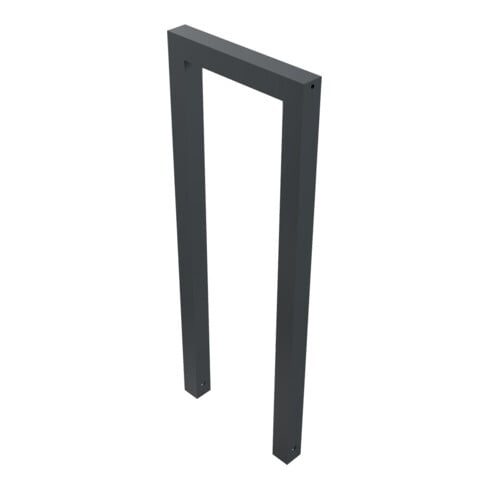 Schake Anlehnbügel aus Vierkantrohr 60x60mm, Breite: 450mm Gesamthöhe:1200 mm ohne Querholm, beschichtet