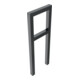 Schake Anlehnbügel aus Vierkantrohr 60x60mm, Breite: 450mm Gesamthöhe:1200 mm + Querholm, beschichtet-2