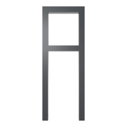 Schake Anlehnbügel aus Vierkantrohr 60x60mm, Breite: 450mm Gesamthöhe:1200 mm + Querholm, beschichtet-4