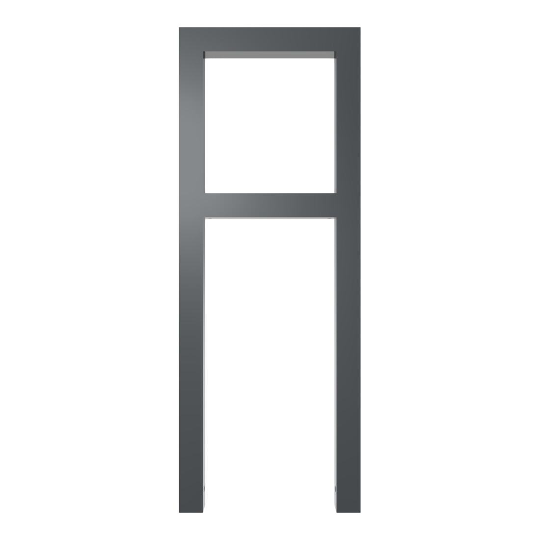 Schake Anlehnbügel aus Vierkantrohr 60x60mm, Breite: 450mm Gesamthöhe:1200 mm + Querholm, beschichtet