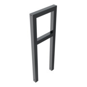 Schake Anlehnbügel aus Vierkantrohr 60x60mm, Breite: 450mm Gesamthöhe:1200 mm + Querholm, beschichtet-4