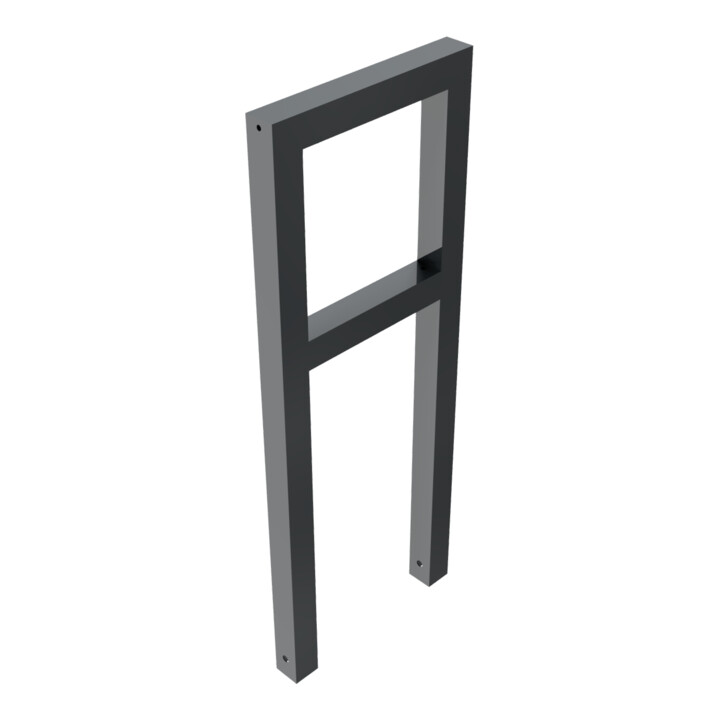 Schake Anlehnbügel aus Vierkantrohr 60x60mm, Breite: 450mm Gesamthöhe:1200 mm + Querholm, beschichtet