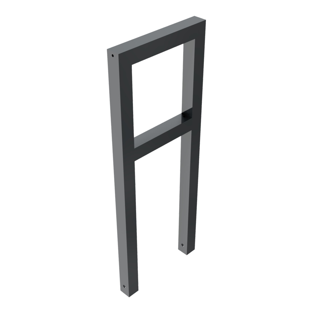 Schake Anlehnbügel aus Vierkantrohr 60x60mm, Breite: 450mm Gesamthöhe:1200 mm + Querholm, beschichtet