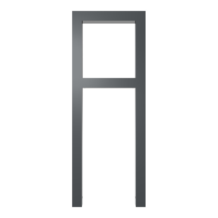 Schake Anlehnbügel aus Vierkantrohr 60x60mm, Breite: 450mm Gesamthöhe:1200 mm + Querholm, beschichtet