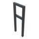 Schake Anlehnbügel aus Vierkantrohr 60x60mm, Breite: 450mm Gesamthöhe:1200 mm + Querholm, beschichtet
