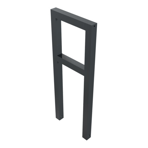 Schake Anlehnbügel aus Vierkantrohr 60x60mm, Breite: 450mm Gesamthöhe:1200 mm + Querholm, beschichtet