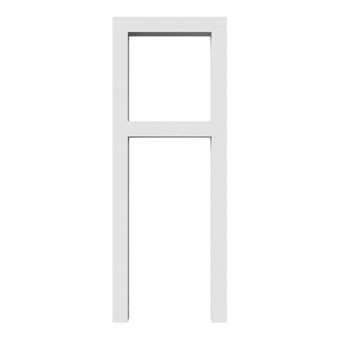 Schake Anlehnbügel aus Vierkantrohr 60x60mm, Breite: 450mm Gesamthöhe:1200 mm + Querholm feuerverzinkt