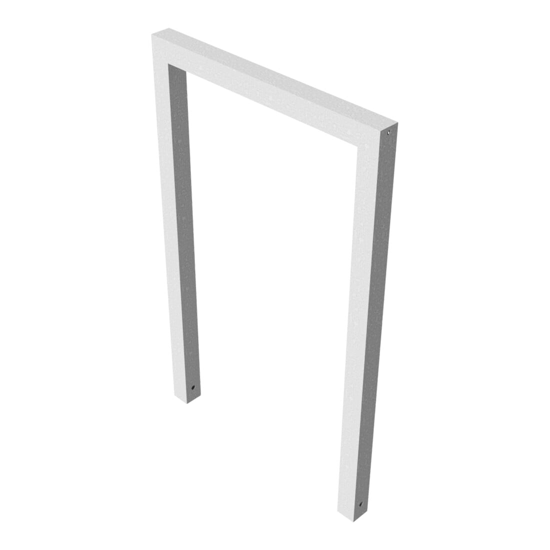 Schake Anlehnbügel aus Vierkantrohr 60x60mm, Breite: 750mm Gesamthöhe:1200 mm ohne Querholm feuerverzinkt