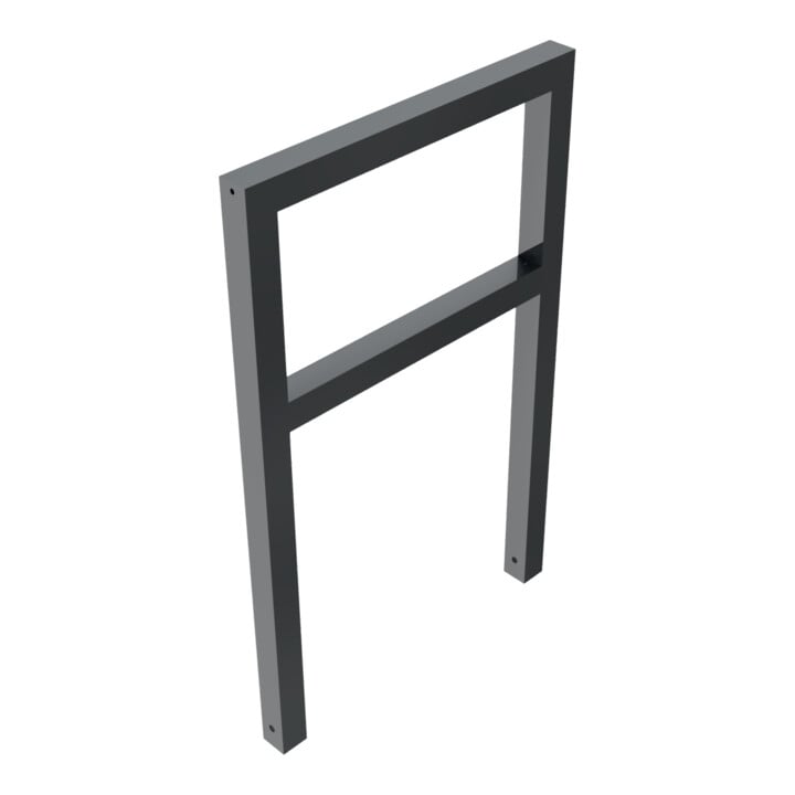 Schake Anlehnbügel aus Vierkantrohr 60x60mm, Breite: 750mm Gesamthöhe:1200 mm + Querholm, beschichtet