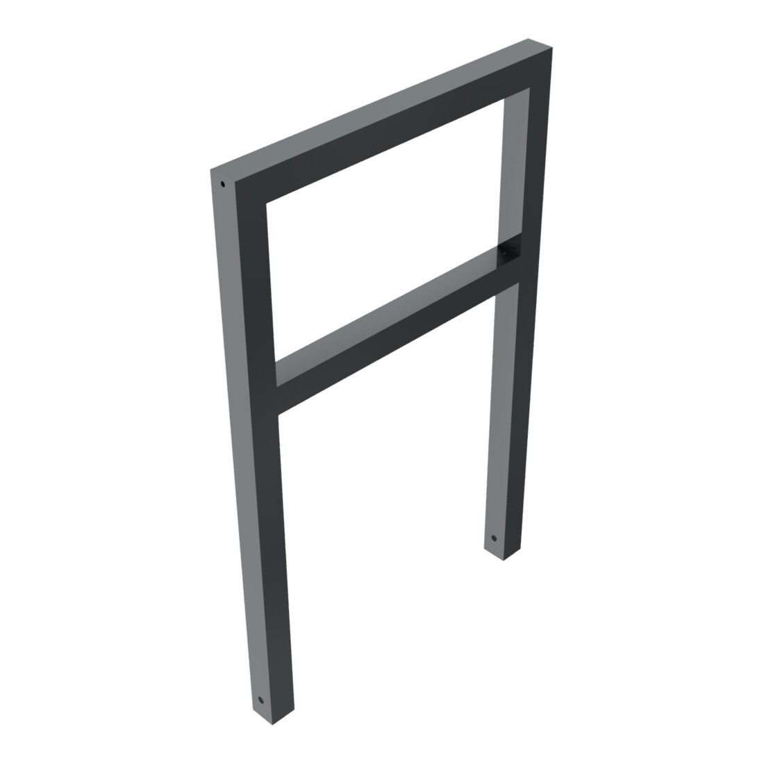Schake Anlehnbügel aus Vierkantrohr 60x60mm, Breite: 750mm Gesamthöhe:1200 mm + Querholm, beschichtet