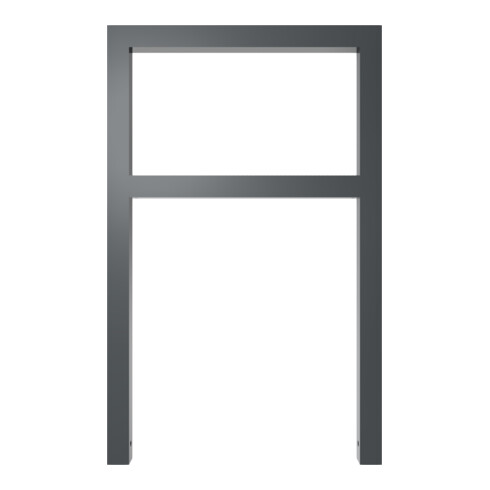 Schake Anlehnbügel aus Vierkantrohr 60x60mm, Breite: 750mm Gesamthöhe:1200 mm + Querholm, beschichtet