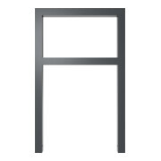 Schake Anlehnbügel aus Vierkantrohr 60x60mm, Breite: 750mm Gesamthöhe:1200 mm + Querholm, beschichtet-5